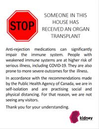 We are inself-isolation no visitors please.
