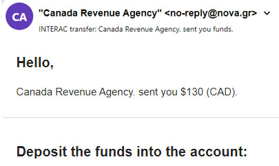 Phishing email.