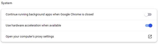 Turn off ‘Continue running background apps when Google Chrome is closed.’