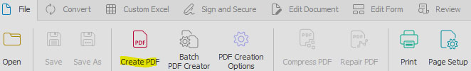 Able2Extract editing toolbar