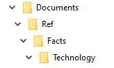 Image showing nested folders in Windows.