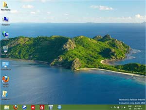 Screen capture showing the Windows 8 legacy desktop